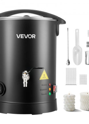 Wax Melter for Candle Making, 8.5 Qts, Fast and Even Heating, with Easy Pour Spout and Temperature Control, Hourglass Base for Non-Stick Smooth Flow, Wax Melting Pot for Making Candles Soaps