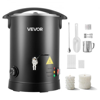 Wax Melter for Candle Making, 8.5 Qts, Fast and Even Heating, with Easy Pour Spout and Temperature Control, Hourglass Base for Non-Stick Smooth Flow, Wax Melting Pot for Making Candles Soaps