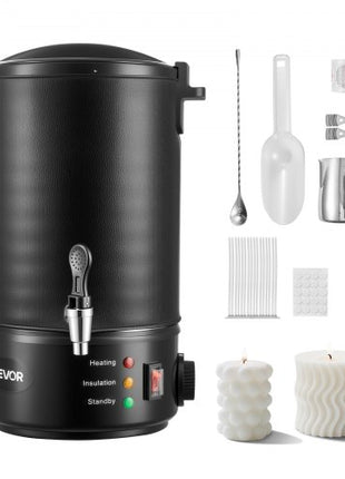 Wax Melter for Candle Making, 8.5 Qts, Fast and Even Heating, with Easy Pour Spout and Temperature Control, Grooved Base for Non-Stick and Smooth Flow, Wax Melting Pot for Making Candles Soaps