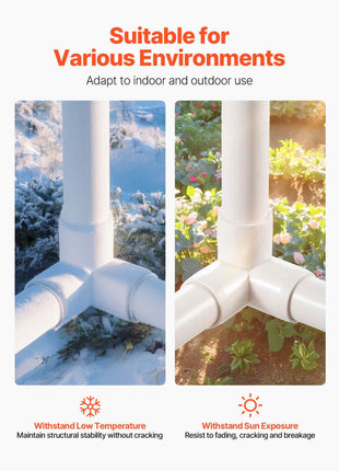 3-Way PVC Fittings, 1-inch PVC Pipe Joints Elbow Connector, 10-Pack Furniture Grade PVC Tee Fittings for DIY Storage Rack, Animal Cage, Pool or Garden Support Frame, Impact & Weather-Resistant