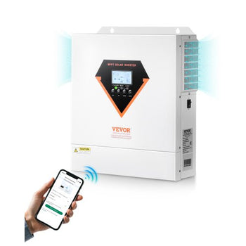 Hybrid Solar Inverter, 3000W, All in One Pure Sine Wave Power Inverter Charger, 24V DC to 110/120V AC, with Built-in 100A MPPT Solar Controller, for Off-Grid System Lead Acid Lithium Battery