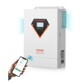 Hybrid Solar Inverter, 6000W, All in One Pure Sine Wave Power Inverter Charger, 48V DC to 220/230V AC, with Built-in 120A MPPT Solar Controller, for Off-Grid System Lead Acid Lithium Battery