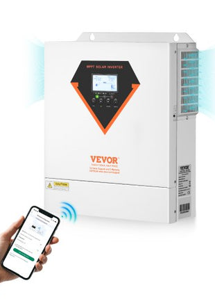 Hybrid Solar Inverter, 3500W, All in One Pure Sine Wave Power Inverter Charger, 24V DC to 220/230V AC, with Built-in 100A MPPT Solar Controller, for Off-Grid System Lead Acid Lithium Battery