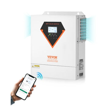 Hybrid Solar Inverter, 3500W, All in One Pure Sine Wave Power Inverter Charger, 24V DC to 220/230V AC, with Built-in 100A MPPT Solar Controller, for Off-Grid System Lead Acid Lithium Battery