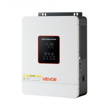 3000W Hybrid Solar Inverter, 24V DC to 230V AC, Pure Sine Wave Power Inverter, Built-in 80A MPPT Solar Controller, Compatible with Lead Acid Lithium Battery, for Home, Camper, Off-Grid