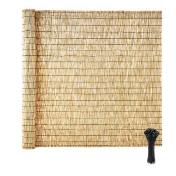 Natural Reed Fencing, 5.58 x 16.4 ft, Decorative Natural Reed Fencing Roll, Decorative Fence for Backyard Garden Divider, Privacy Screen Panel Curtain for Balcony Patio Garden Backyard Outdoor