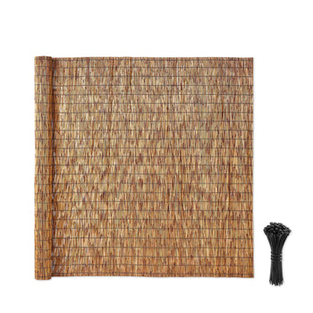 Natural Reed Fencing, 6 ft x 16.4 ft, Decorative Natural Reed Fencing Roll, Decorative Fence for Backyard Garden Divider, Privacy Screen Panel Curtain for Balcony Patio Garden Backyard Outdoor