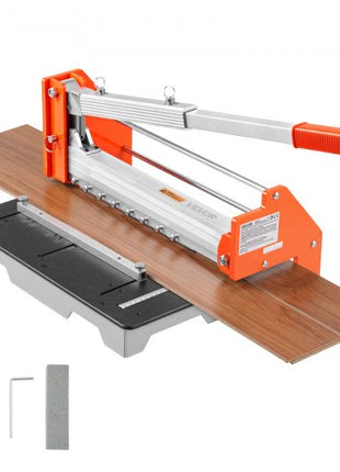 12 inch Vinyl Floor Cutter, 16mm Thick Laminate Flooring Cutter with Upgraded Labor-Saving Aluminum-Alloy Lever, Telescoping Support Plate, Cuts Engineered Wood, LVT, VCT, SPC, LVP, WPC