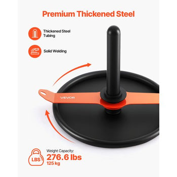 Weight Sled, Steel Power Sled, Fitness Strength Training Sleds for Athletic Exercise Speed Improvement, Workout Fitness Equipment with Harness, Compatible with 2 in Weight Plate, Orange & Black