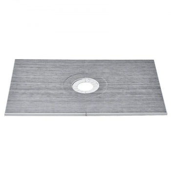 Shower Curb Kit, 60"x38" Shower Pan Kit with 6.3" Central Drain, Lightweight EPS Shower Installation Kits with 2 Waterproof Cloths, Shower Pan Slope Sticks Fit for Bathroom