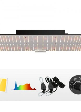 LED Growth Illumination, 200W Full Spectrum Adjustable, Efficient Samsung 2B1B Diodes Light for Indoor Seedling, Vegetation and Flowering in Greenhouses, Daisy Chain Compatible for 1.2x2.4/3x3 f