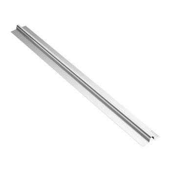 Stainless steel straightedge ruler, 24-inch, sleek, durable design for precise measurements and drafting.