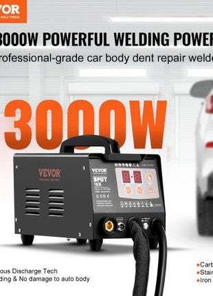 Spot Welder Dent Puller, 3KW Stud Welder Dent Repair Kit with 2 Welding Guns, Auto/Manual Welding & 7 Modes, 110V Auto Body Spot Welding Dent Repair Machine for Car, Truck Dent Repair