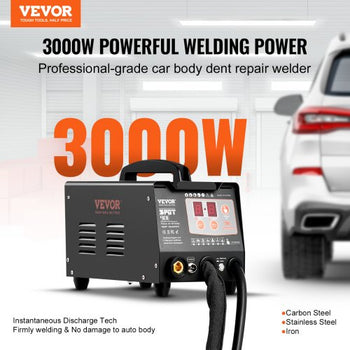 Spot Welder Dent Puller, 3KW Stud Welder Dent Repair Kit with 2 Welding Guns, Auto/Manual Welding & 7 Modes, 110V Auto Body Spot Welding Dent Repair Machine for Car, Truck Dent Repair