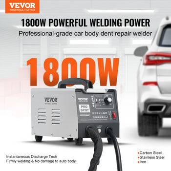 Stud Welder Dent Repair Kit, 1.8KW Spot Welder Dent Puller with Auto/Manual Welding & 7 Versatile Modes, 110V Auto Body Spot Welding Dent Puller Machine for Car, Truck Dent Repair