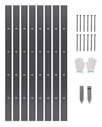Metal Landscape Edging, 8 Packs 72 in Rust-Resistant Aluminum Alloy Landscape Edging, Bendable Garden Edging Border, Heavy Duty Lawn Edging Fence for Flower Bed Yard Pathway