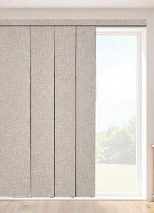 Panel Track Blinds, Extendable Track from 45.8 in to 86 in W, Trimmable Panel Curtains Up to 96 in H, Vertical Blackout Panel Blinds for Sliding Doors, Patio Doors, Room Divider, Windows, Brown