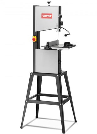 Band Saw with Stand, 9.65-Inch, 560&1100 RPM Two-Speed Benchtop Bandsaw, 370W 1/2HP Motor 6'' Cutting Height 72.13'' Sawblade Length, with Fence and Miter Gauge, for Woodworking Aluminum Plastic