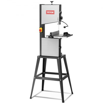 Band Saw with Stand, 9.65-Inch, 560&1100 RPM Two-Speed Benchtop Bandsaw, 370W 1/2HP Motor 6'' Cutting Height 72.13'' Sawblade Length, with Fence and Miter Gauge, for Woodworking Aluminum Plastic
