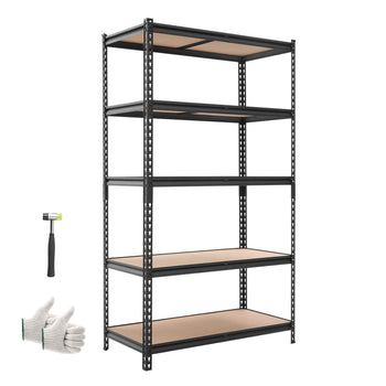 Storage Shelves, 5-Tier Adjustable, 2500 lbs Capacity, Heavy Duty Garage Storage Shelving Unit, Metal Utility Rack Shelf, for Garage Warehouse Basement Kitchen, 40.35" W x 20.35" D x 71.38" H