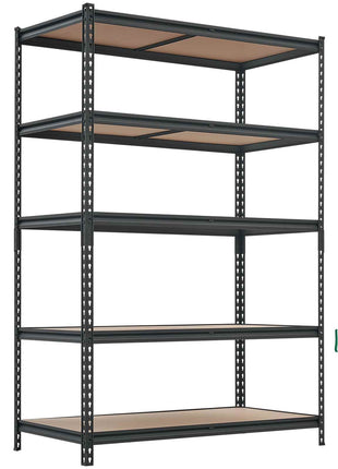 Storage Shelves, 5-Tier Adjustable, 3000 lbs Capacity, Heavy Duty Garage Storage Shelving Unit, Metal Utility Rack Shelf, for Garage Workshop Warehouse Basement, 48.35" W x 24.37" D x 71.38" H