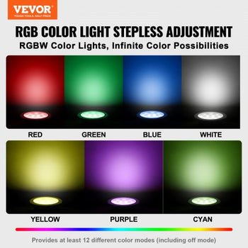 120V AC LED Pool Light, 10 Inch 40W, RGBW Color Changing Inground Swimming Pool Spa Light Underwater, with 50 FT Cord Remote Control, Fit for 10in Large Wet Niches, IP68 & Tested to UL Standards