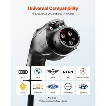 EV Charger Extension Cable, 32Amp 21 ft J1772 Extension Cord Compatible with 120V-240V SAE J1772 Electric Vehicle Chargers, Level 1/Level 2 IP66 Heavy Duty Car Charging Cable with Carrying Bag