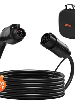 EV Charger Extension Cable, 32Amp 21 ft J1772 Extension Cord Compatible with 120V-240V SAE J1772 Electric Vehicle Chargers, Level 1/Level 2 IP66 Heavy Duty Car Charging Cable with Carrying Bag