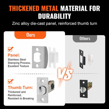 Front Door Handle and Deadbolt Set, Square Entry Handle Set with Lever, Single Cylinder, Adjustable Hole Space, Reversible for Right and Left Handed Entrance and Front Doors, Satin Nickel