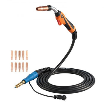 250A MIG Welding Gun with 15FT Cable, Replacement for Miller MDX-250 - with 11PCS Mig Welding Contact Tips