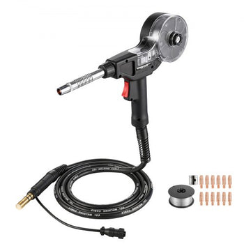135Amp Spool Gun with 10FT Cable, Replacement for Miller Spoolmate 100 - with 11PCS Mig Welding Contact Tips & ER4043 0.035" Aluminum Mig Welding Wire