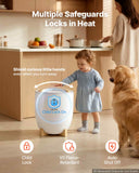 Towel Warmers for Bathroom 12L Heated Towel Bucket with LED Display, Rapid Heating, 4 Adjustable Timer for 15/30/45/60 Min, Auto Shut Off, Fits Towels, Blankets, Bathrobes, for Women, White