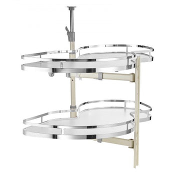 Swing Right Blind Corner Cabinet, Pull Out Organizer for 36 inch Width Blind Cabinet, 2 Tier Height Adjustable Swing Tray, Soft Close Kitchen Cloud Blind Organizer, Right Open