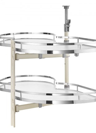 Swing Left Blind Corner Cabinet, Pull Out Organizer for 36 inch Width Blind Cabinet, 2 Tier Height Adjustable Swing Tray, Soft Close Kitchen Cloud Blind Organizer, Left Open