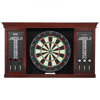 Dartboard and Cabinet Set, Ready-to-Play Bundle Official Size Dartboard Cabinet Set, Steel Tip Dart Cabinet, Features Easy Assembly, Complete with All Accessories, Perfect for Cricket Games
