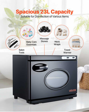 Hot Towel Warmer, 5 gal Large Towel Warmer Cabinet with See Through Window, Clip & Stainless Steel Racks, Holds up 36 Towels, All-Round Heating Cabinet for Spa, Barber, Manicures, Massage, Salon