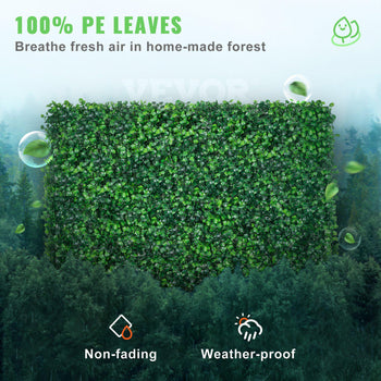 Artificial Boxwood Panel UV 24pcs Boxwood Hedge Wall Panels Artificial Grass Backdrop Wall 24\" X 16\" 4 cm Green Grass Wall, Fake Hedge for Decor Privacy Fence Indoor, Outdoor Garden Backyard