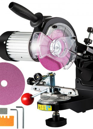 Electric Chainsaw Sharpener, 230W Professional Multi-Angle Adjustable Chain Grinder 3000RPM, Electric Chainsaw Blade Sharpener for 1/4" to 2/5" Chains