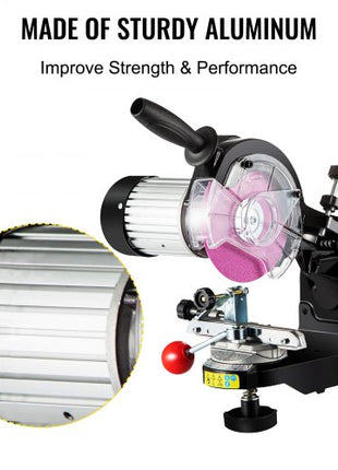 Electric Chainsaw Sharpener, 230W Professional Multi-Angle Adjustable Chain Grinder 3000RPM, Electric Chainsaw Blade Sharpener for 1/4" to 2/5" Chains