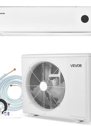 Mini Split Air Conditioner, 18,000 BTU AC / 18,400 BTU Heat, 230V 19 SEER2 High Efficiency Energy Saving, Quiet Inverter System for 1250 Sq.Ft Coverage Area, Easy to Maintain, for Home, Office