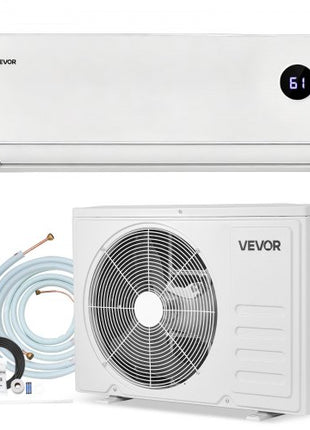 Mini Split Air Conditioner, 9000 BTU 230V Fast Cooling & Heating, 19 SEER2 High Efficiency Energy Saving, Quiet Inverter System for 450 Sq.Ft Coverage Area, Easy to Maintain, for Home, Office