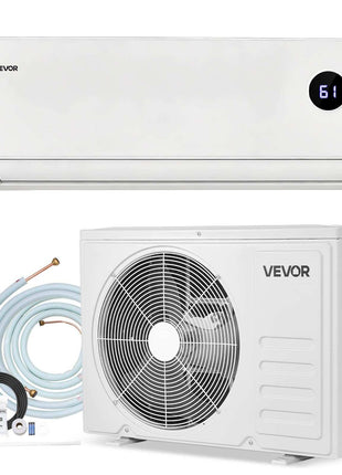 Mini Split Air Conditioner, 9000 BTU 230V Fast Cooling & Heating, 19 SEER2 High Efficiency Energy Saving, Quiet Inverter System for 450 Sq.Ft Coverage Area, Easy to Maintain, for Home, Office