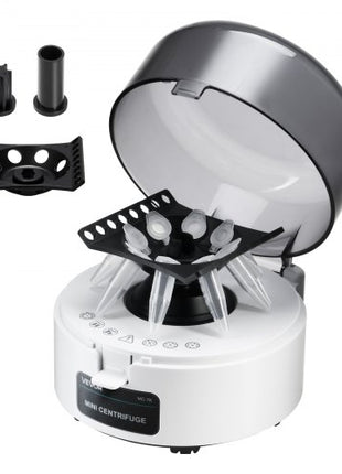 Mini Centrifuge Machine, 3013xg RCF Electric Laboratory Centrifuge Machine with 2-in-1 Rotor for 0.2/1.5/2ml Tube Capacity, Fixed Speed 7000r/min, Low Noise, Widely Used in Various Experiments