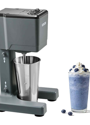 Milkshake Maker, 150W Milk Shake Maker Mixer, Single Head Drink Mixer Blender Machine, Dual-Speed Adjustment Milkshake Blender with Stainless Steel Cup, for Home, Kitchen, Bar & Beverage Shop