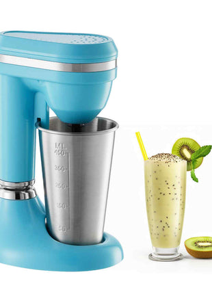 Milkshake Maker, 100W Milk Shake Maker Mixer, Single Head Drink Mixer Blender Machine, Dual-Speed Adjustment Milkshake Blender with Stainless Steel Cup, for Home, Kitchen, Bar & Beverage Shop
