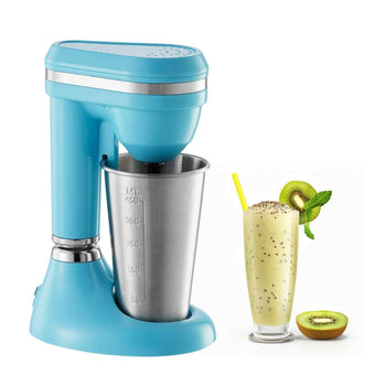 Milkshake Maker, 100W Milk Shake Maker Mixer, Single Head Drink Mixer Blender Machine, Dual-Speed Adjustment Milkshake Blender with Stainless Steel Cup, for Home, Kitchen, Bar & Beverage Shop