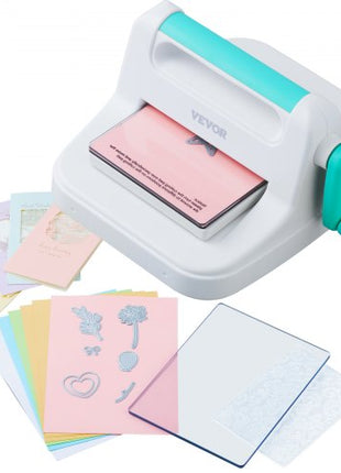 Manual Die Cutting & Embossing Machine, Portable Cut Machines, 6 inch Opening Scrapbooking Machine Full Kit Included, For Arts & Crafts, Scrapbooking, Card Making and Crafting, White