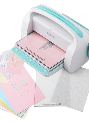 Manual Die Cutting & Embossing Machine, Portable Cut Machines, 9 inch Opening Scrapbooking Machine Full Kit Included, For Arts & Crafts, Scrapbooking, Card Making and Crafting, White