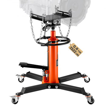 Transmission Jack, 1322 LBS Hydraulic Telescoping Transmission Jack, 32"-67" High Lift Floor Jack Stand with Foot Pedal, 360° Swivel Wheel, Hydraulic Transmission Jack Garage/Shop Lift Hoist