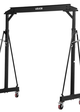 Adjustable Gantry Crane, 4400 lbs Capacity, Portable Shop Lift Hoist with 98.8" to 146.1" Height Adjustable, Locking Wheels, Steel Construction, for Factory, Warehouse, Auto Repair, Frame Only